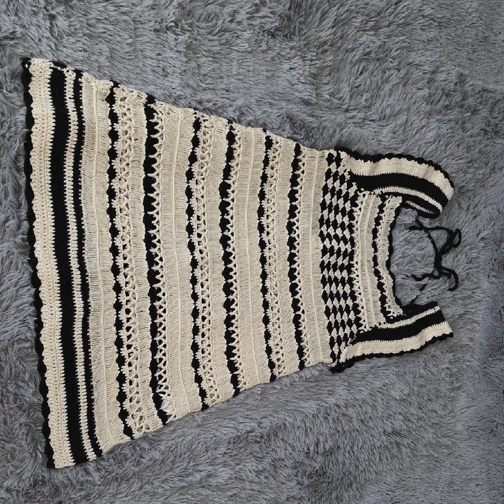 2 For $25. Forever 21 Black and Cream Crochet Dress